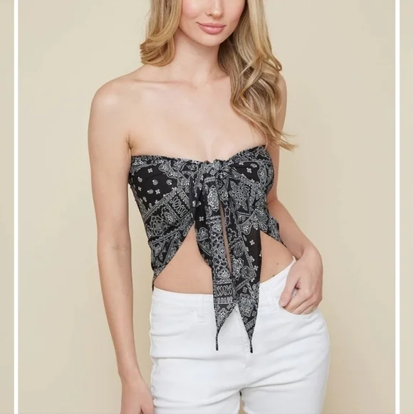 NWT Saints & Hearts Bandana Tube Top One Size - Picture 8 of 8